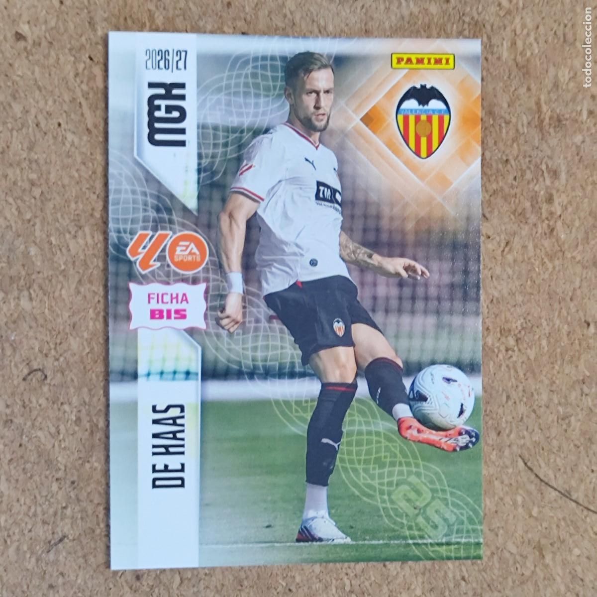 Cromos de f&uacute;tbol: MEGACRACKS 2&ordf; EDICION 26/27 CARD FICHA BIS DE HAAS VALENCIA # 350BIS PANINI