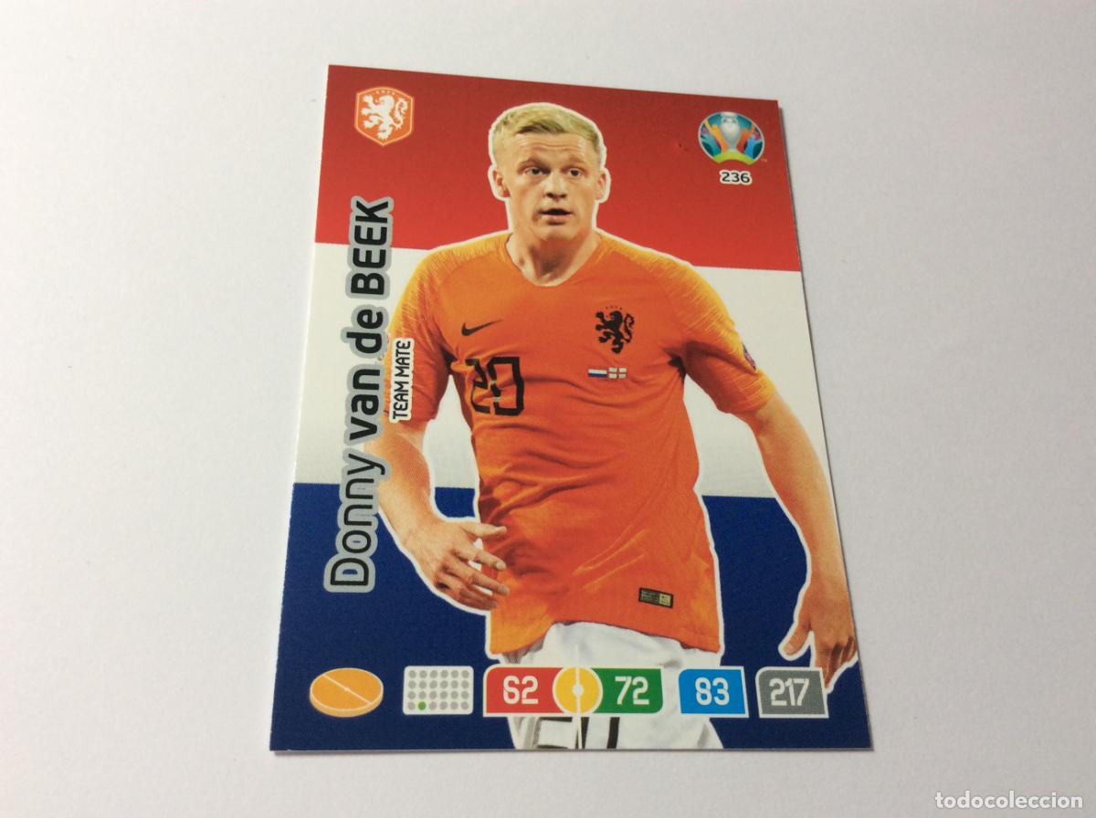 Cromos de f&uacute;tbol: 236 Donny van de Beek Holanda Pa&iacute;ses Bajos UEFA Euro 2020 Preview Adrenalyn XL Panini