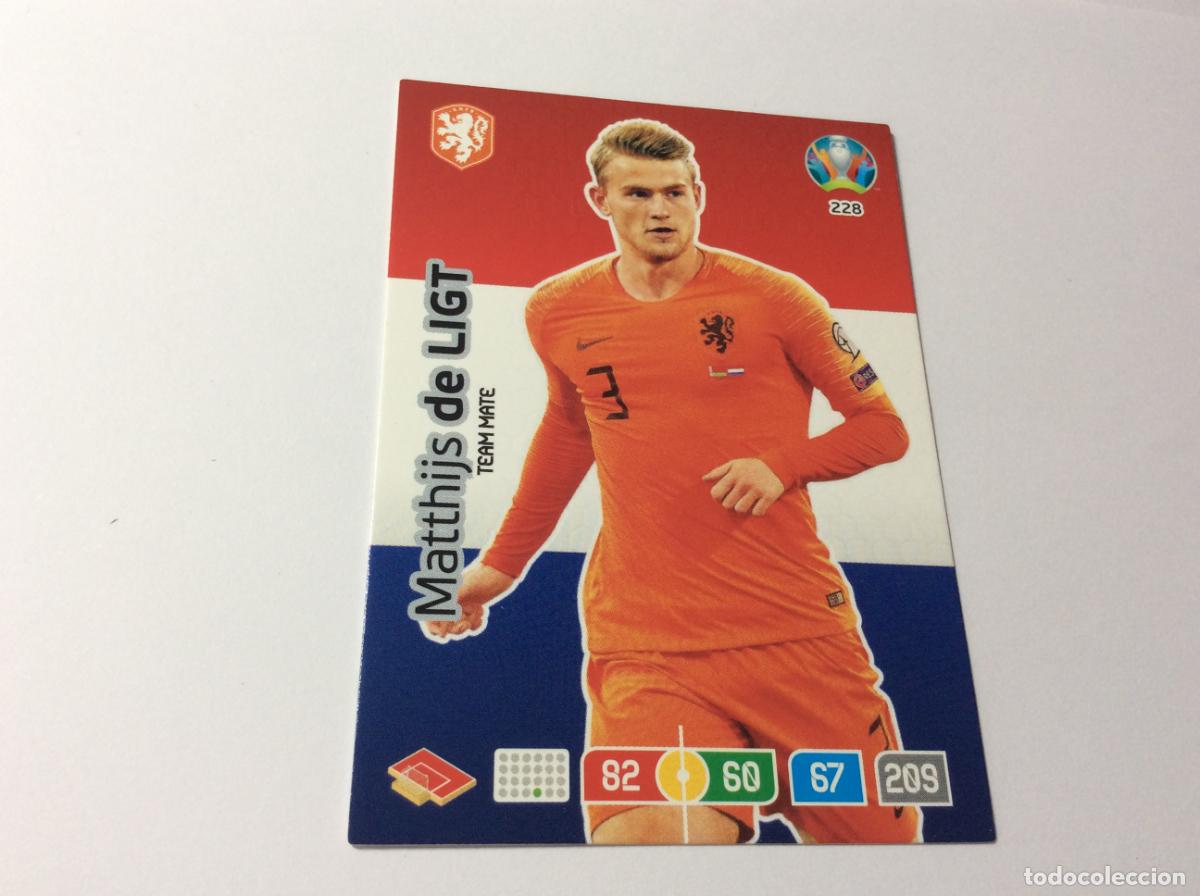 Cromos de f&uacute;tbol: 228 Matthijs de Ligt Holanda Pa&iacute;ses Bajos UEFA Euro 2020 Preview Adrenalyn XL Panini