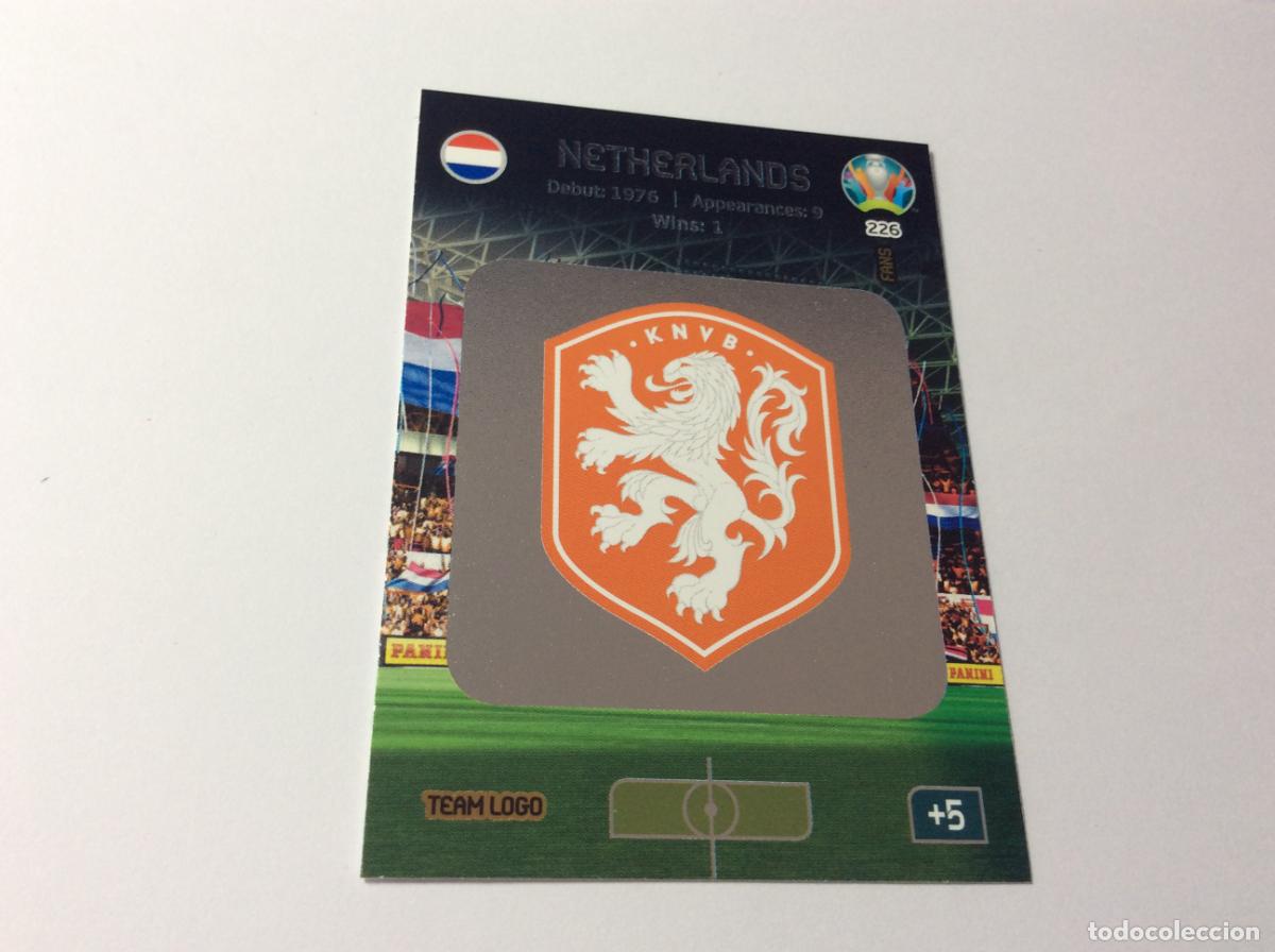 Cromos de f&uacute;tbol: 226 Escudo Holanda Pa&iacute;ses Bajos UEFA Euro 2020 Preview Adrenalyn XL Panini