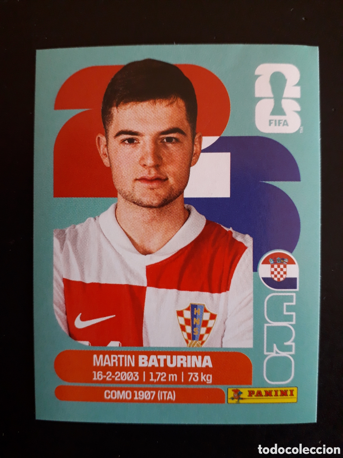 Cromos de f&uacute;tbol: BATURINA CROACIA CRO 11 MUNDIAL F&Uacute;TBOL 2026 FIFA WORLD CUP PANINI SIN PEGAR PEDIDO M&Iacute;NIMO 3&euro;