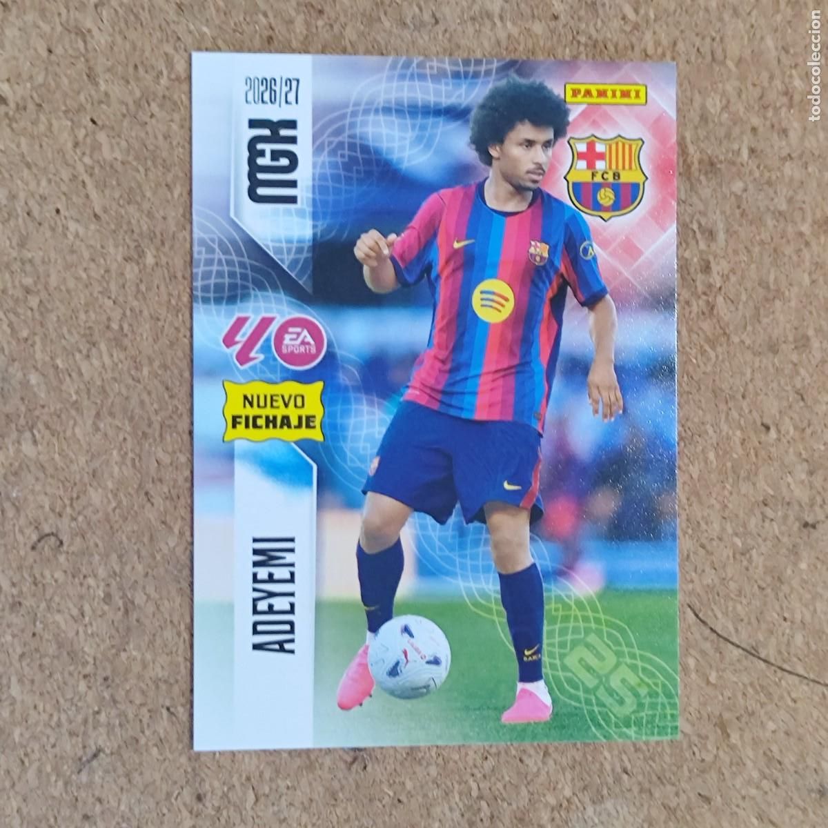 Fu&szlig;ball-Sticker: MEGACRACKS 2&ordf; EDICION 26/27 CARD NUEVO FICHAJE ADEYEMI FC BARCELONA # 489 PANINI