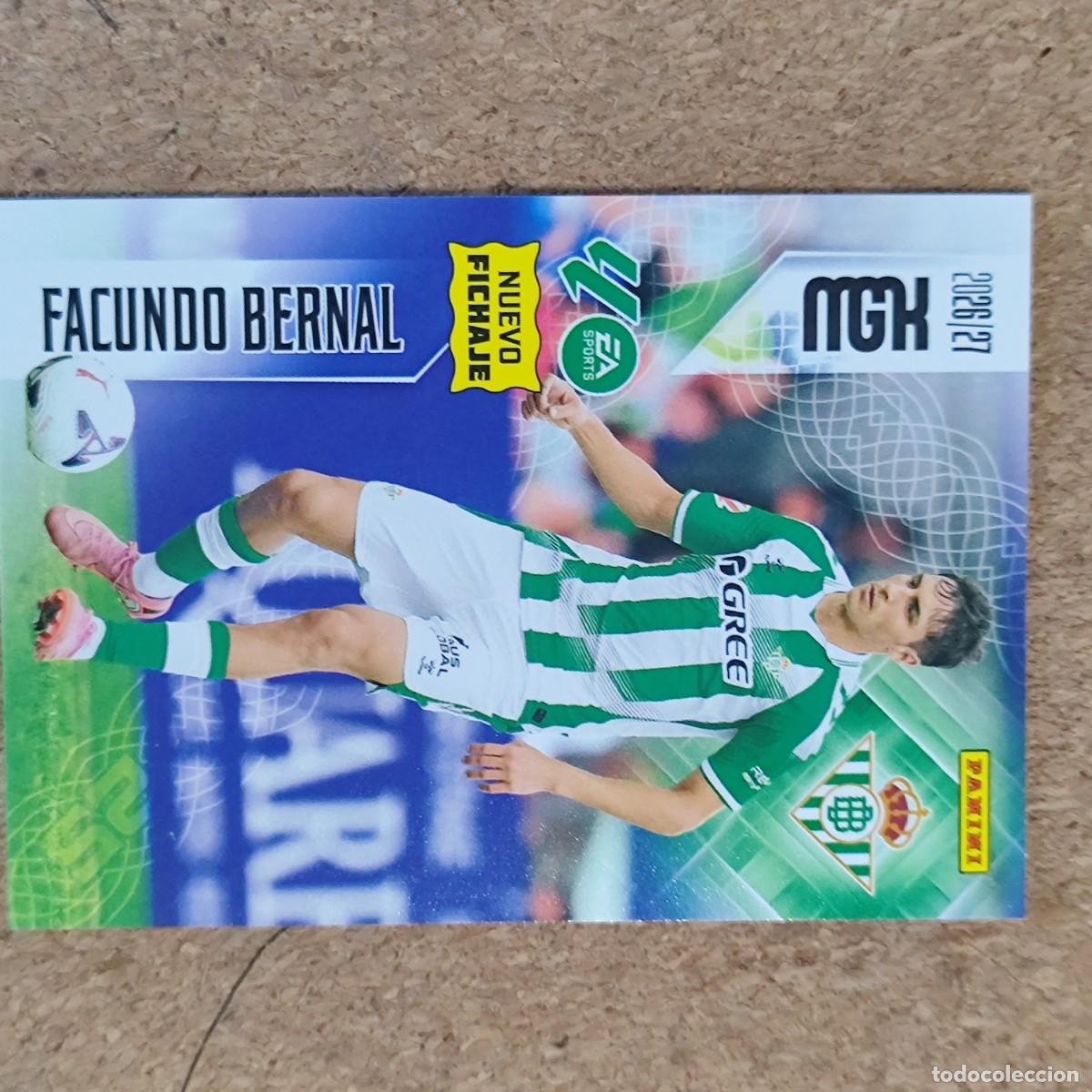 Cromos de f&uacute;tbol: MEGACRACKS 2&ordf; EDICION 26/27 CARD NUEVO FICHAJE FACUNDO BERNAL REAL BETIS # 484 PANINI