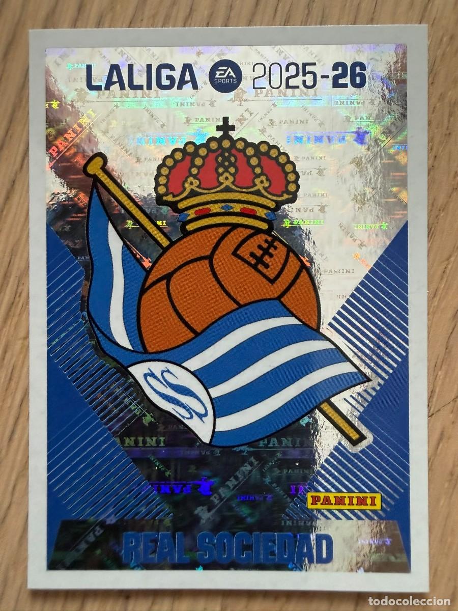 Football Stickers: 1 ESCUDO REAL SOCIEDAD 25 26 2025 2026 LIGA EA SPORTS COLECCIONES ESTE SIN PEGAR STICKER