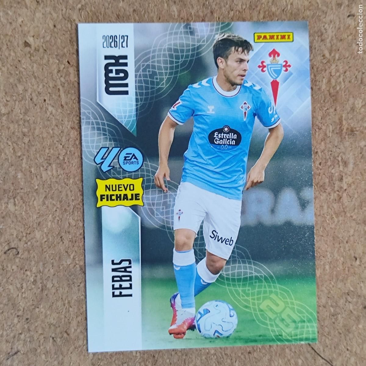 Figurine di Calcio: MEGACRACKS 2&ordf; EDICION 26/27 CARD NUEVO FICHAJE FEBAS CELTA DE VIGO # 483 PANINI