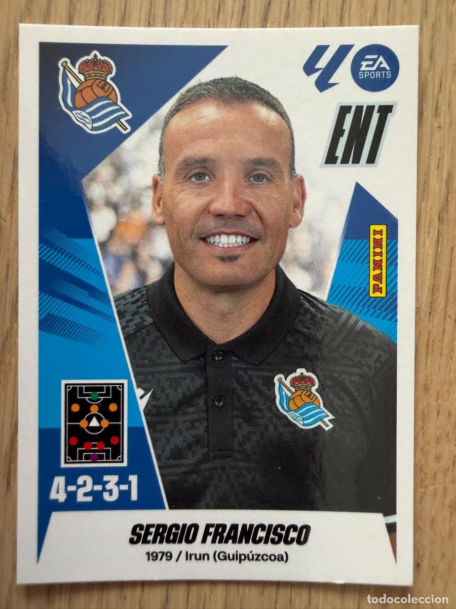 Football Stickers: 2 SERGIO FRANCISCO ENTRENADOR REAL SOCIEDAD 25 26 2025 2026 LIGA EA SPORTS COLECCIONE ESTE SIN PEGAR