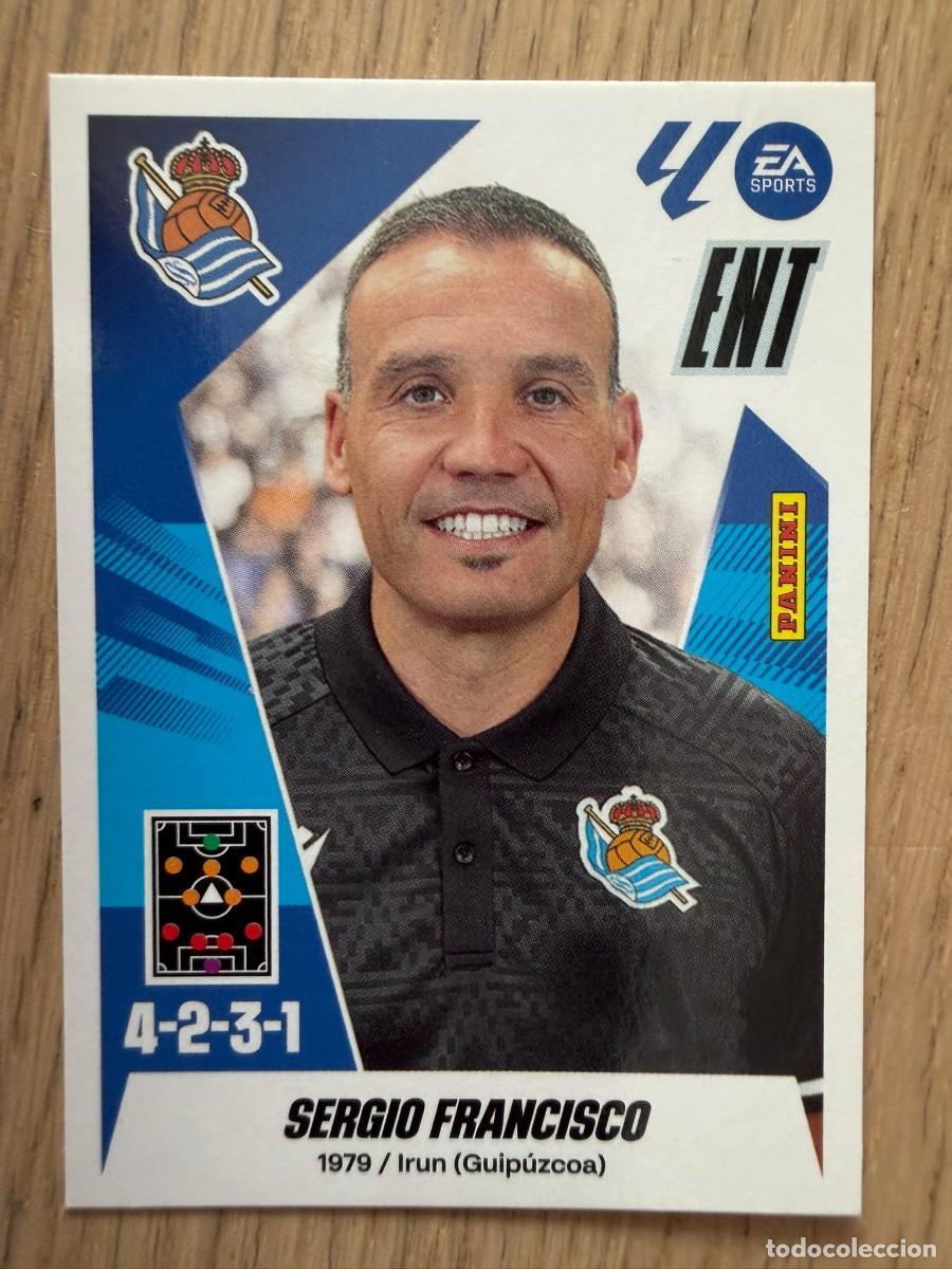 Football Stickers: 2 SERGIO FRANCISCO ENTRENADOR REAL SOCIEDAD 25 26 2025 2026 LIGA EA SPORTS COLECCIONE ESTE SIN PEGAR
