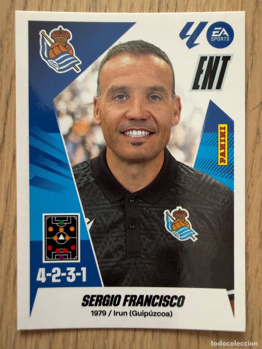Football Stickers: 2 SERGIO FRANCISCO ENTRENADOR REAL SOCIEDAD 25 26 2025 2026 LIGA EA SPORTS COLECCIONE ESTE SIN PEGAR