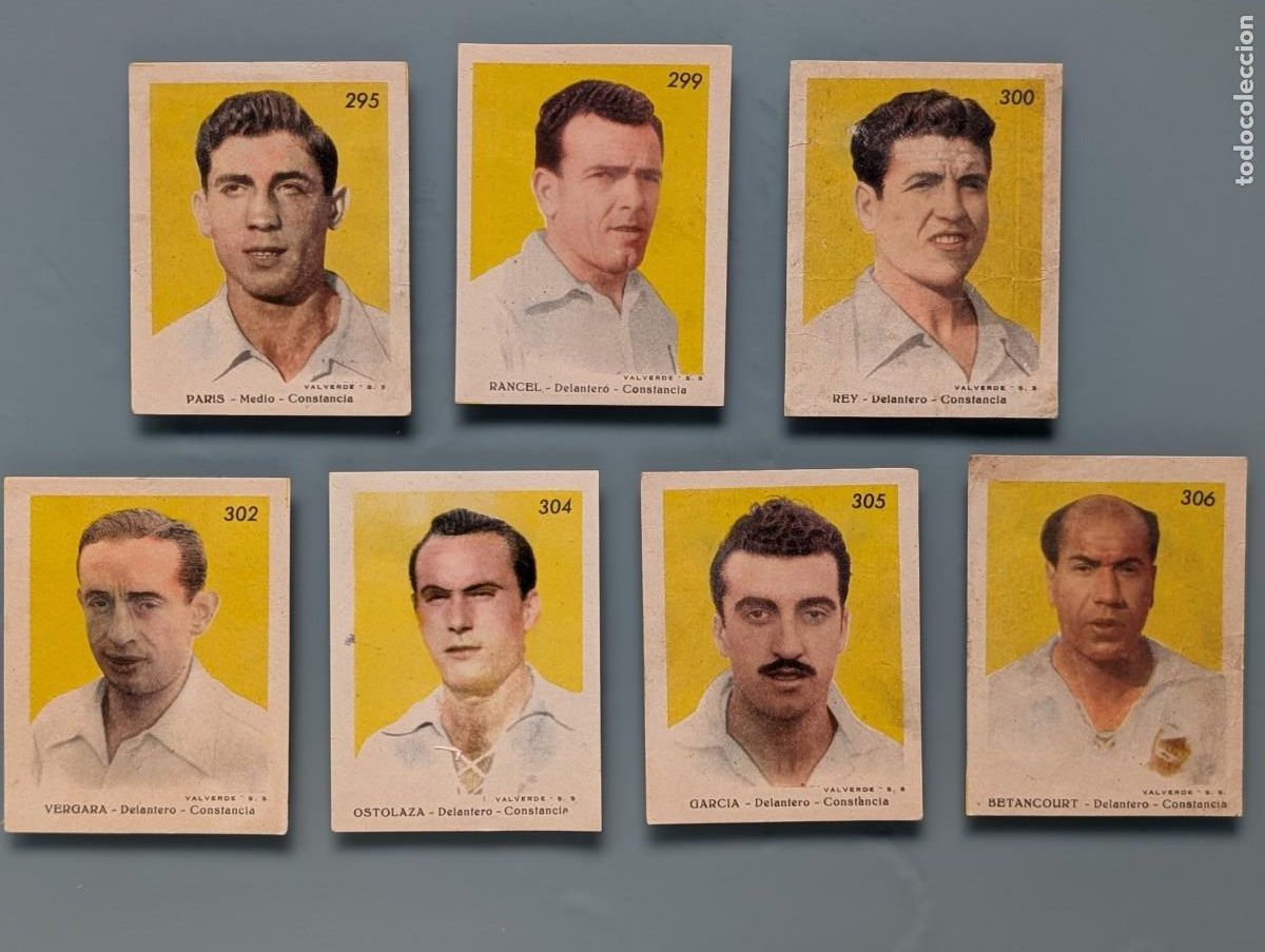 Cromos de f&uacute;tbol: DIFICILISIMO LOTE 7 CROMOS RARE CARDS CONSTANCIA INCA MENORCA 1944 1945 FOOTBALL BALEARES MALLORCA