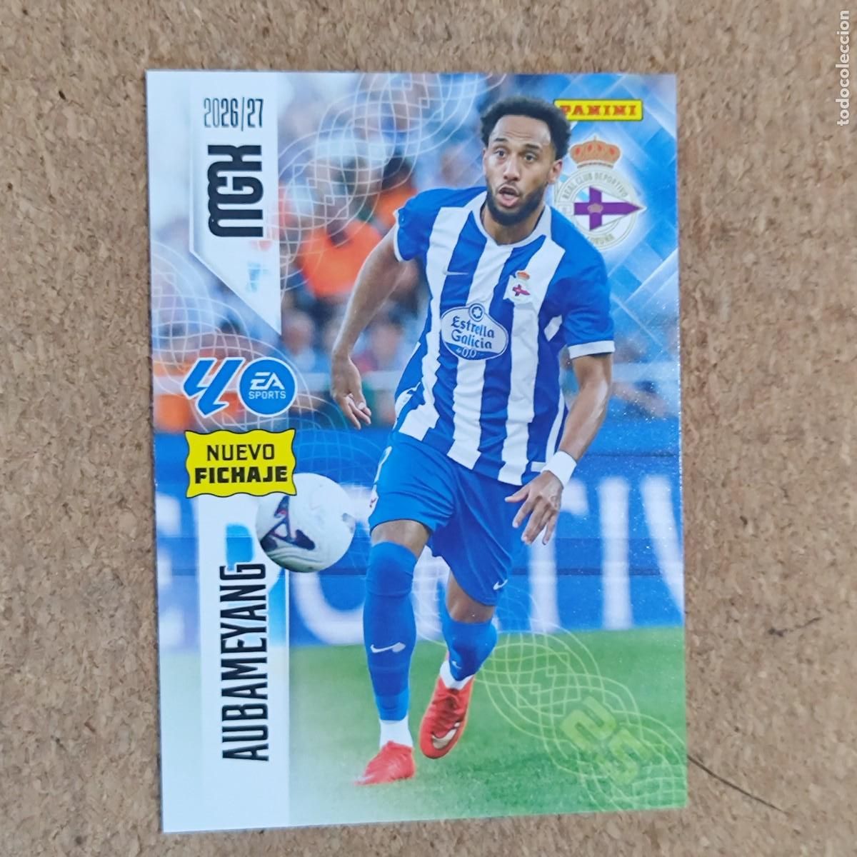Cromos de f&uacute;tbol: MEGACRACKS 2&ordf; EDICION 26/27 CARD NUEVO FICHAJE AUBAMEYANG DEPORTIVO # 485 PANINI