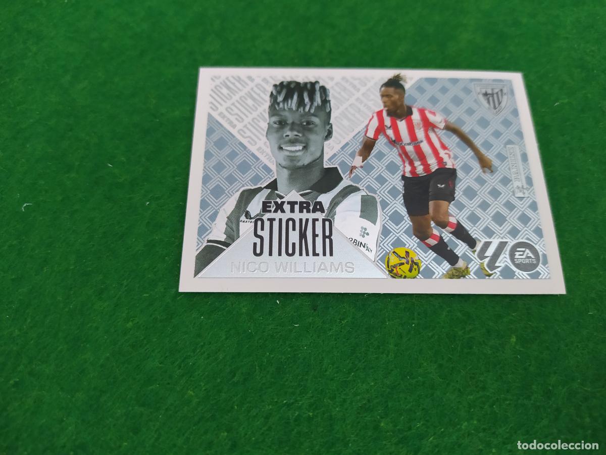 Cromos de f&uacute;tbol: LIGA ESTE 2026 2027 26 27 NUEVO - EXTRA STICKER PLATA NICO WILLIAMS ATHLETIC CLUB