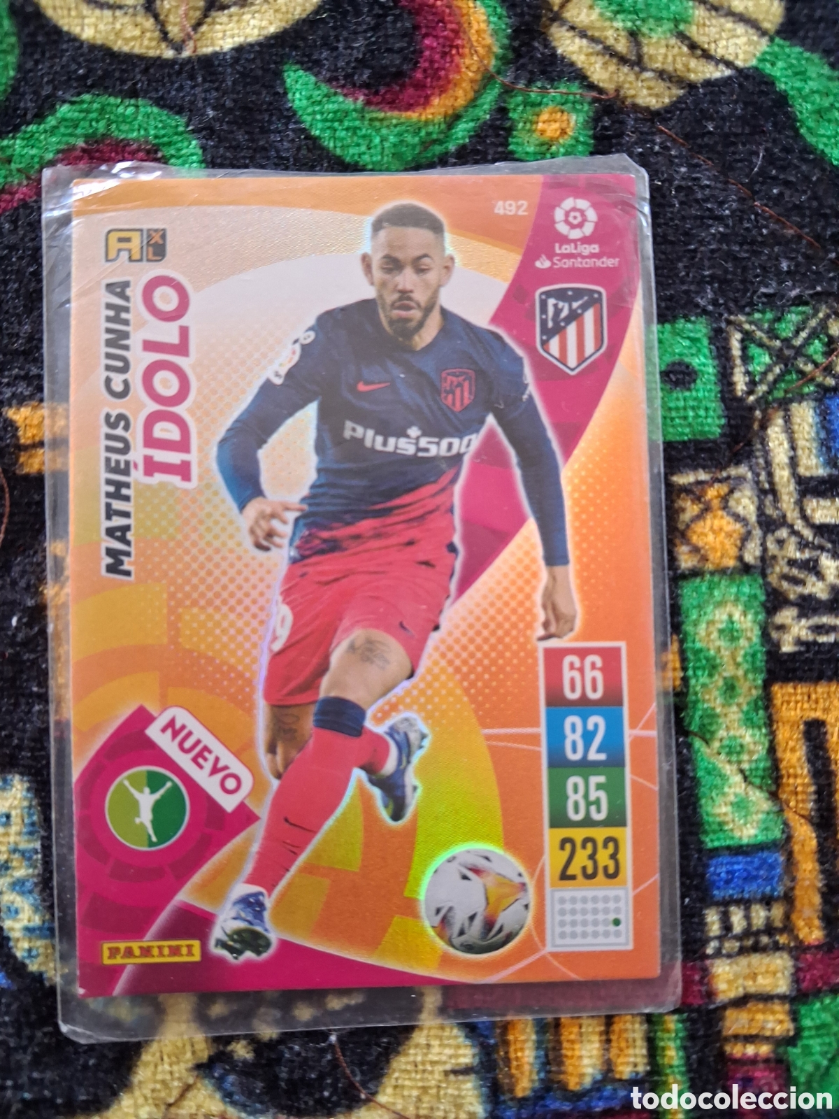 Cromos de f&uacute;tbol: 492 MATHEUS CUNHA NUEVO IDOLO ATL&Eacute;TICO DE MADRID ADRENALYN 2021 2022 21 22
