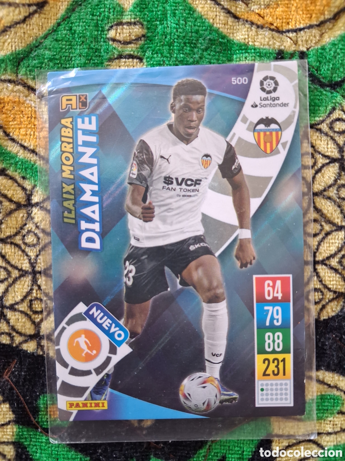 Cromos de f&uacute;tbol: ADRENALYN. LIGA 2021-2022 (VALENCIA) #500 ILAIX MORIBA / DIAMANTE