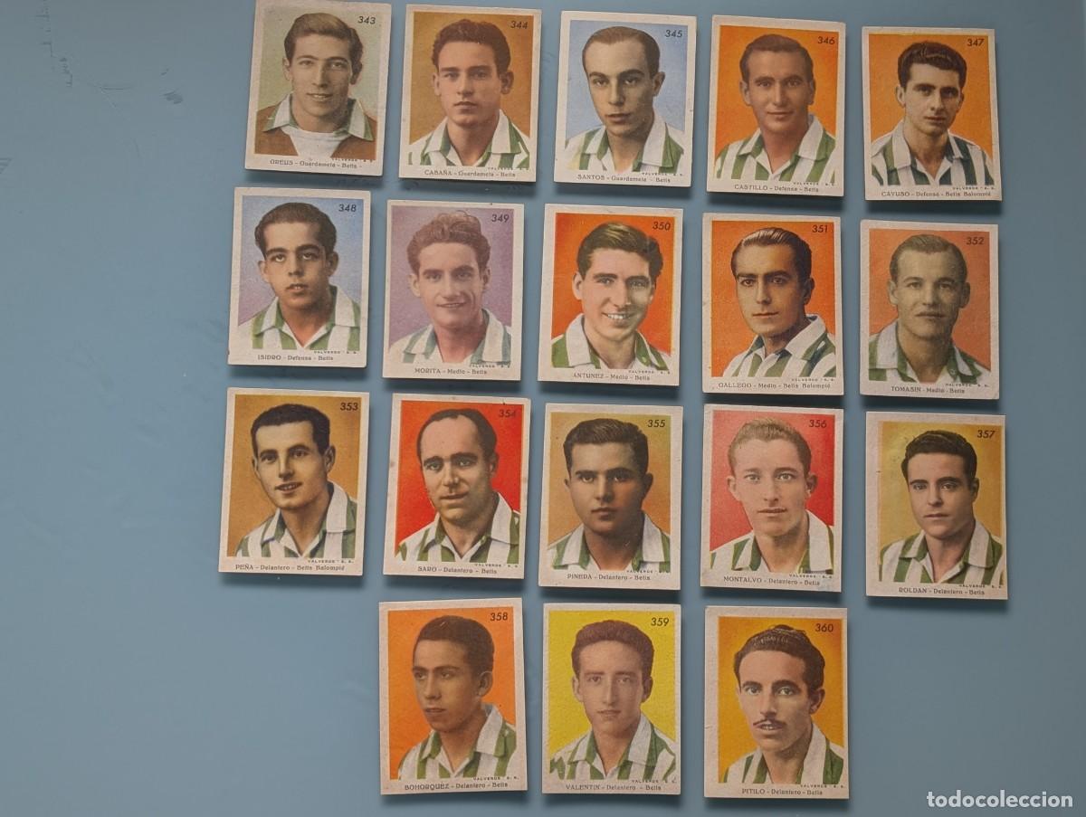 Cromos de Futebol: DIF&Iacute;CIL LOTE 18 CROMOS COMPLETO BETIS RARE COMPLETE SET CARDS 1944 1945 FOOTBALL SEVILLA ANDALUCIA