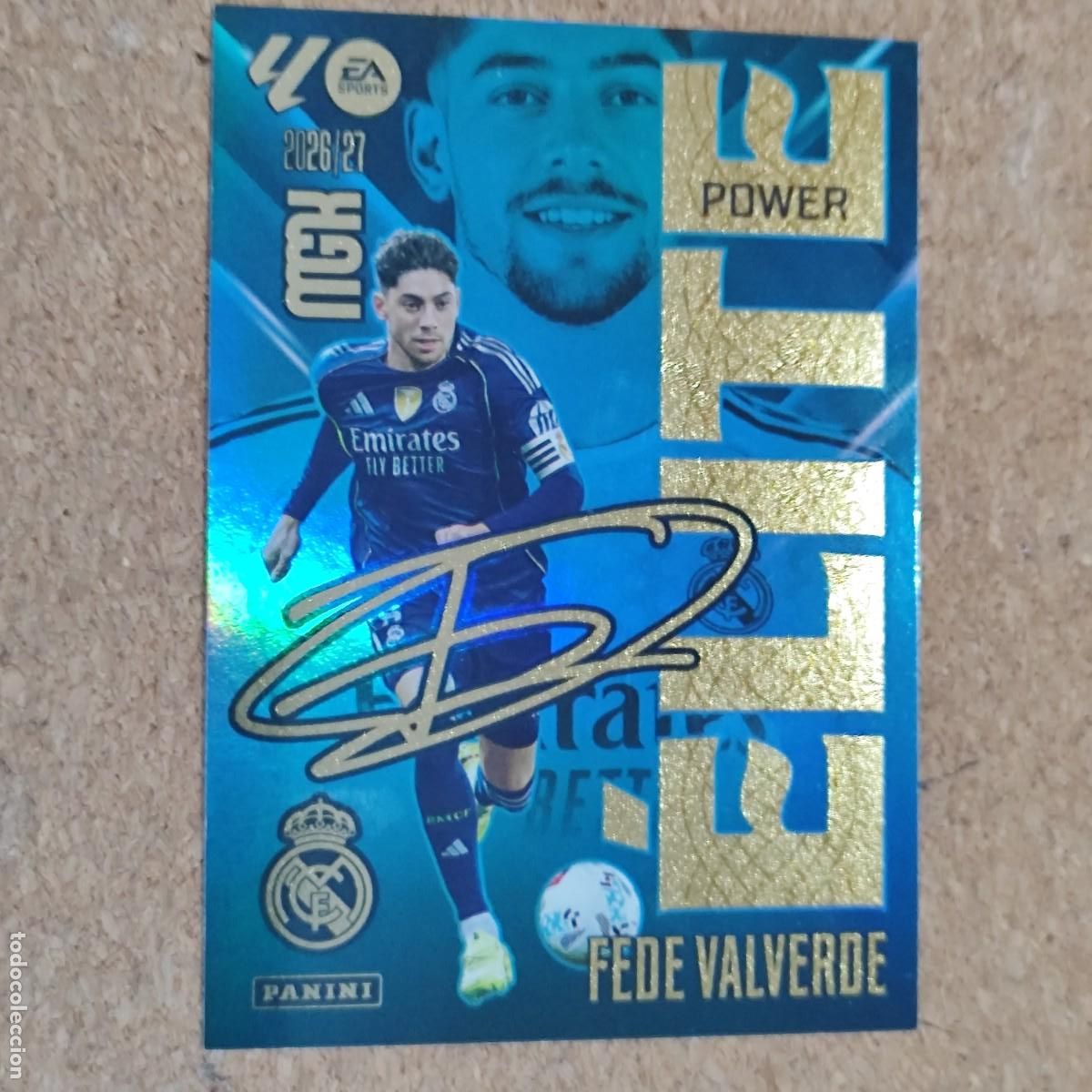 Cromos de Futebol: MEGACRACK 26/27 CARD ELITE POWER VALVERDE REAL MADRID # 5P PANINI
