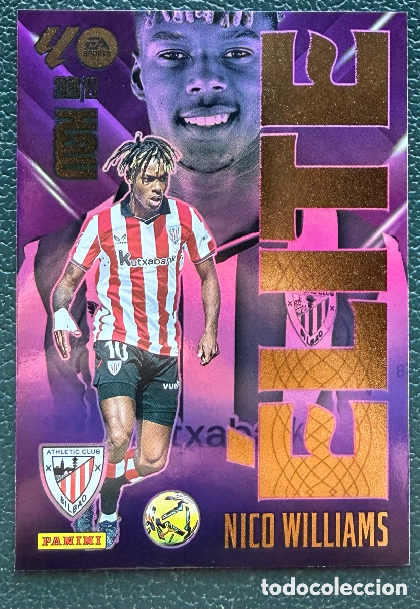 Football Stickers: 12 NICO WILLIAMS ATHLETIC DE BILBAO ELITE FICHAS ALBUM MEGACRACKS 2026 2027 MGK 26 27
