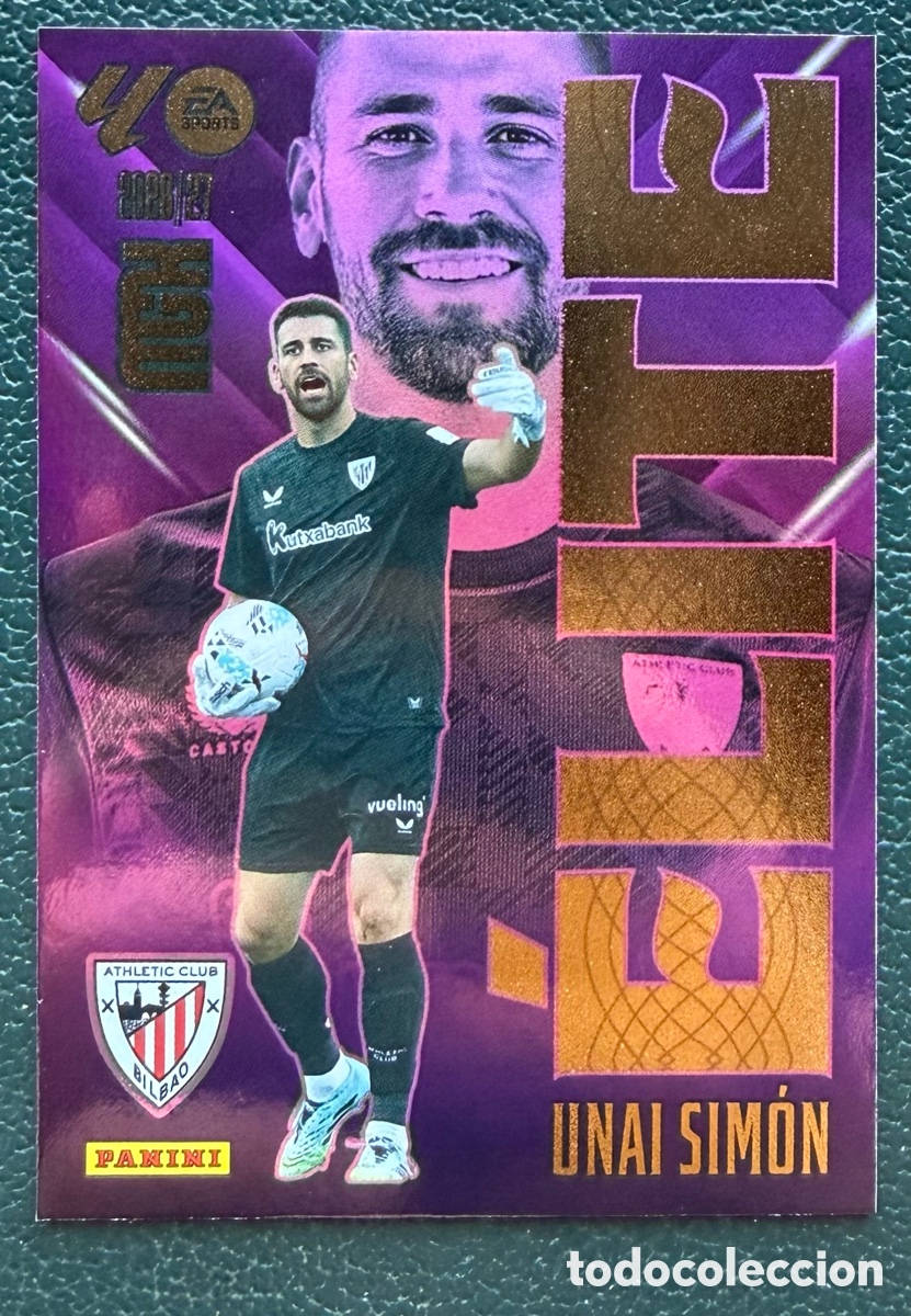 Football Stickers: 17 UNAI SIMON ATHLETIC DE BILBAO ELITE FICHAS ALBUM MEGACRACKS 2026 2027 MGK 26 27