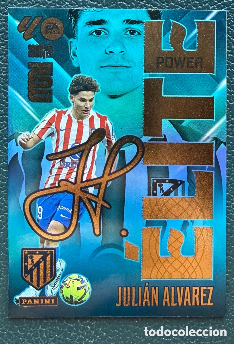 Football Stickers: 8P JULIAN ALVAREZ ATLETICO DE MADRID ELITE POWER FICHAS ALBUM MEGACRACKS 2026 2027 MGK 26 27