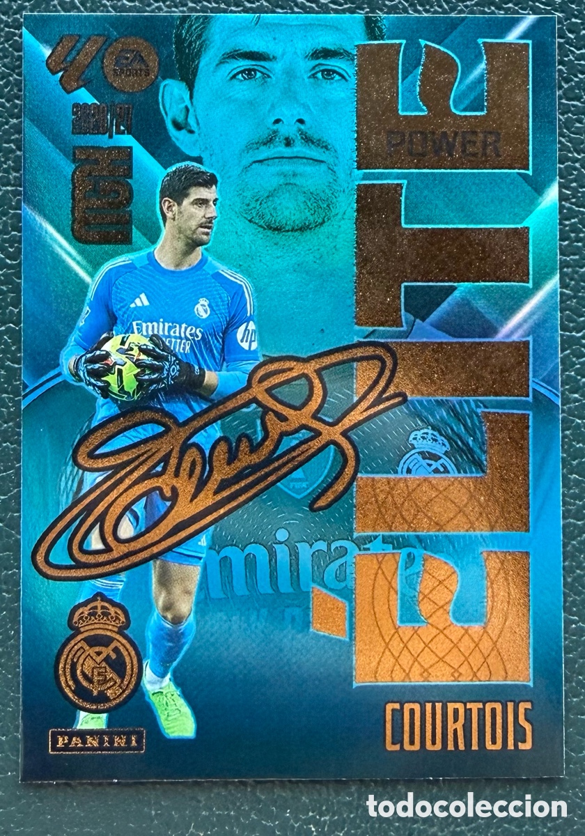 Fu&szlig;ball-Sticker: 4P COURTOIS REAL MADRID ELITE POWER FICHAS ALBUM MEGACRACKS 2026 2027 MGK 26 27