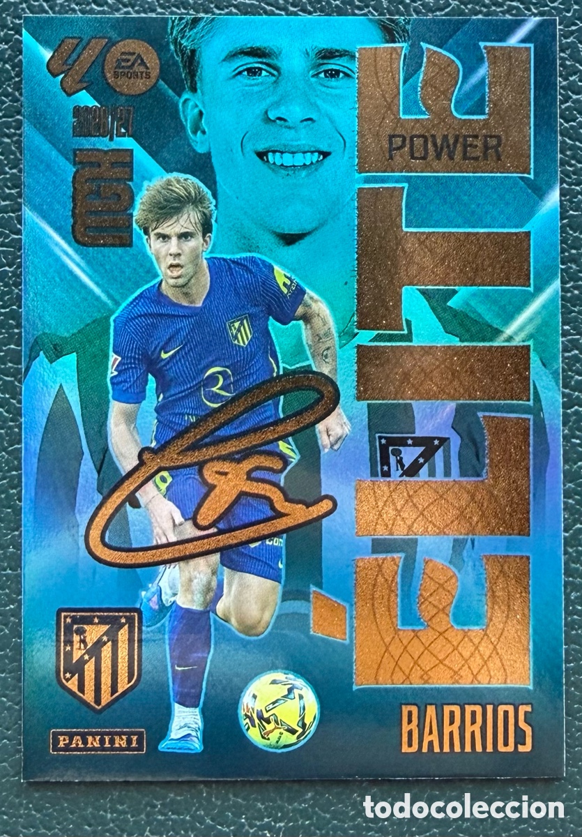 Football Stickers: 1P BARRIOS ATLETICO DE MADRID ELITE POWER FICHAS ALBUM MEGACRACKS 2026 2027 MGK 26 27