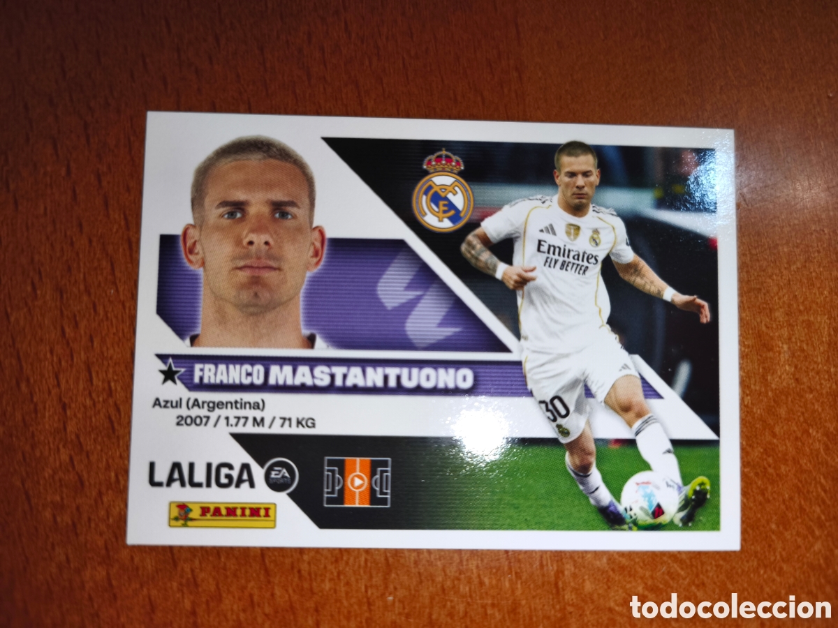 Cromos de Futebol: Mastantuono n&deg;16A liga este 26/27 Real Madrid