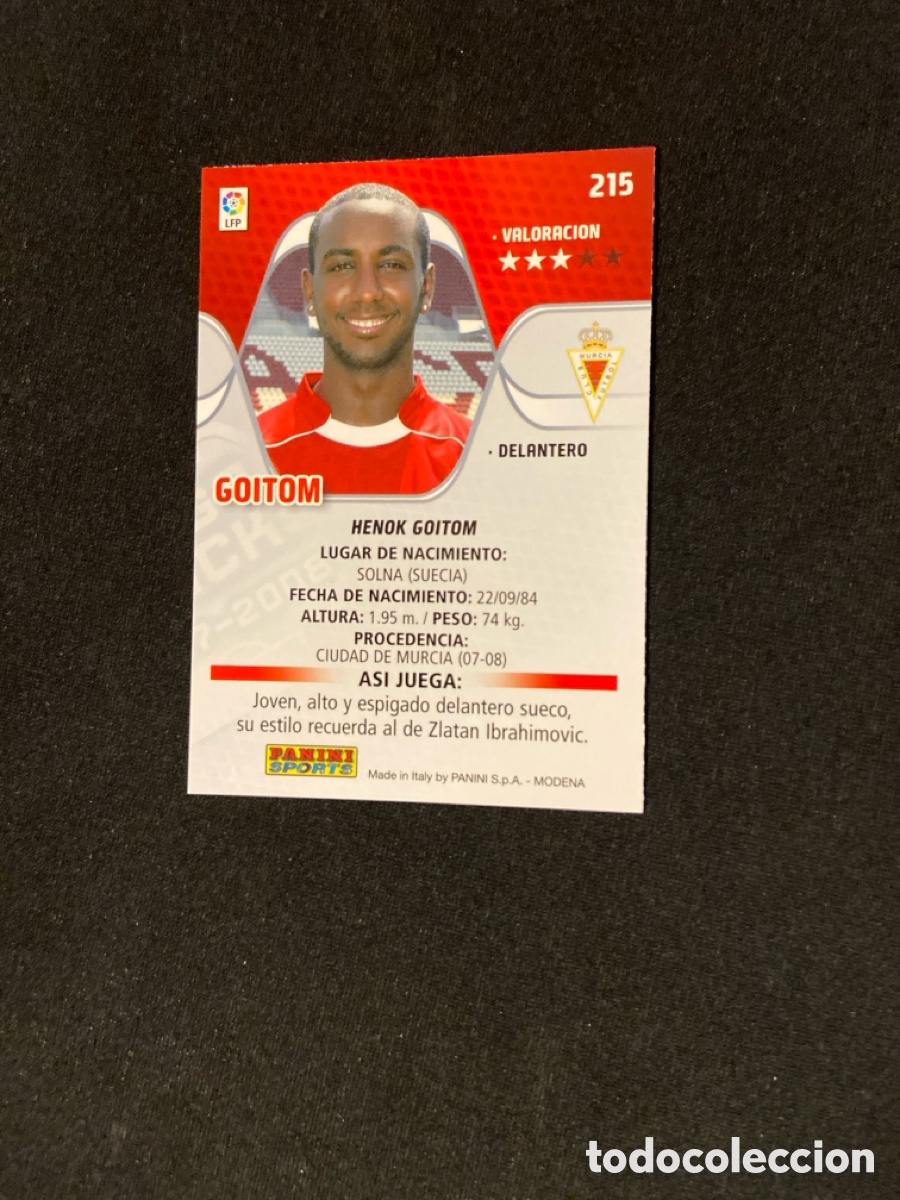 Cromos de f&uacute;tbol: GOITOM 215 (REAL MURCIA) MEGA - Foto 2