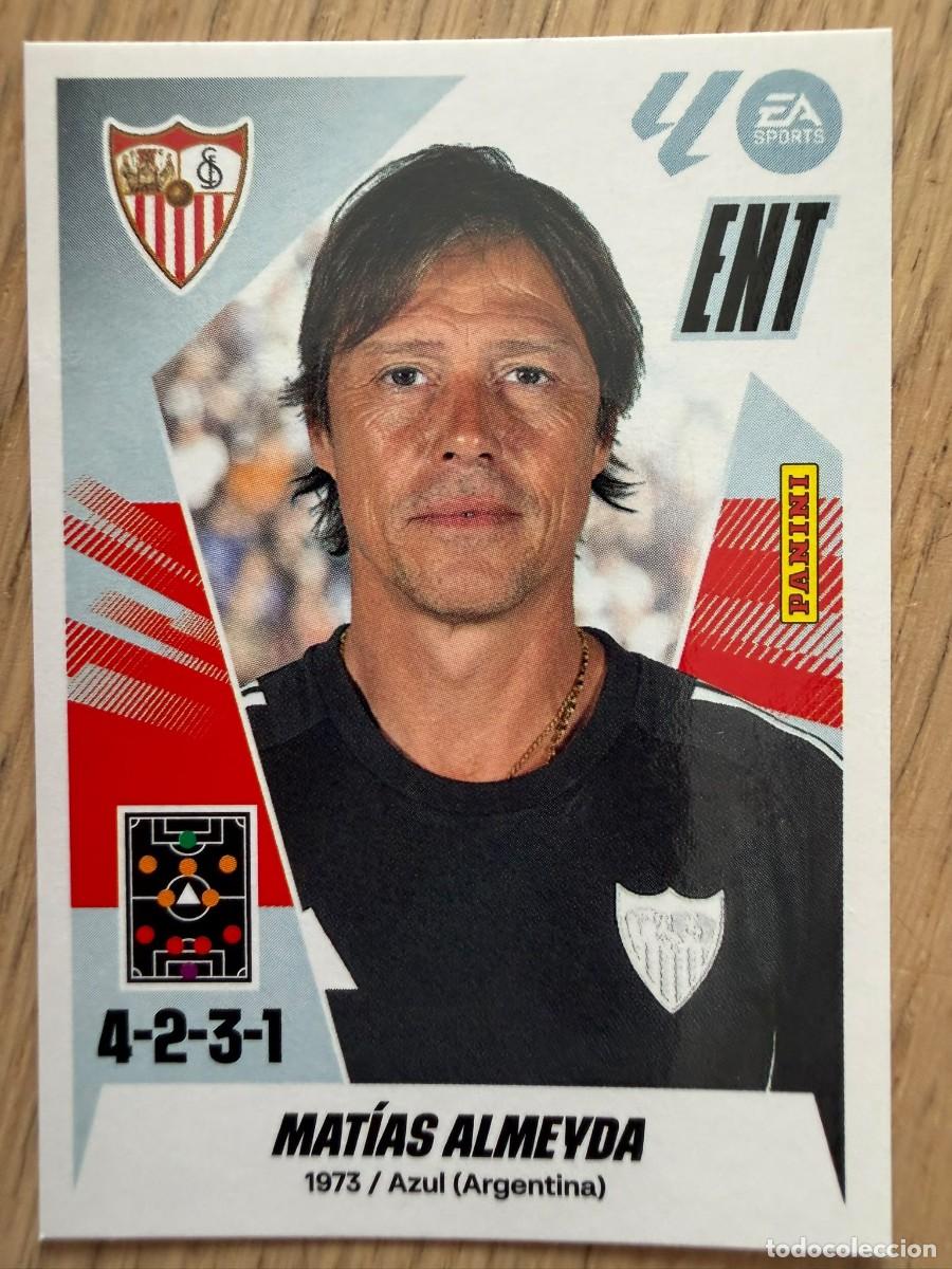 Cromos de f&uacute;tbol: 2 MATIAS ALMEYDA ENTRENADOR SEVILLA 25 26 2025 2026 LIGA EA SPORTS COLECCIONES ESTE SIN PEGAR STICKE
