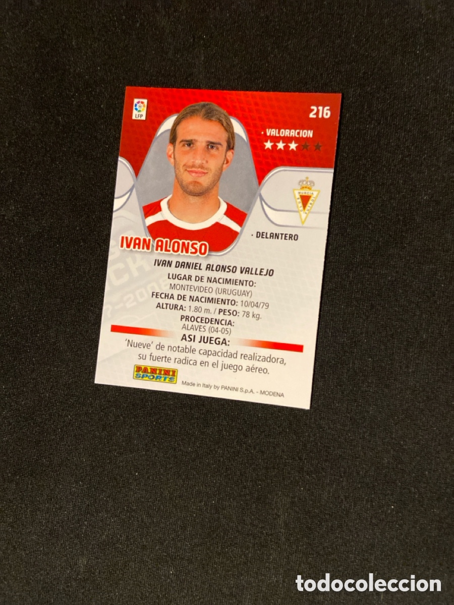 Cromos de f&uacute;tbol: IVAN ALONSO 216 (REAL MURCIA) MEGA - Foto 2