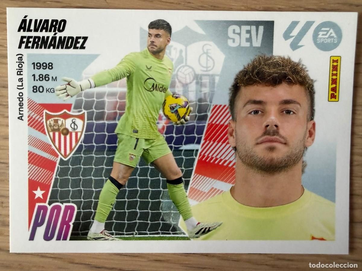 Cromos de f&uacute;tbol: 4 ALVARO FERNANDEZ SEVILLA 25 26 2025 2026 LIGA EA SPORTS COLECCIONES ESTE SIN PEGAR STICKER