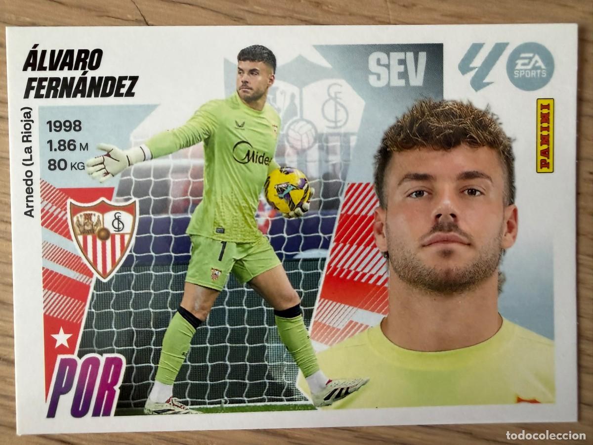 Cromos de f&uacute;tbol: 4 ALVARO FERNANDEZ SEVILLA 25 26 2025 2026 LIGA EA SPORTS COLECCIONES ESTE SIN PEGAR STICKER