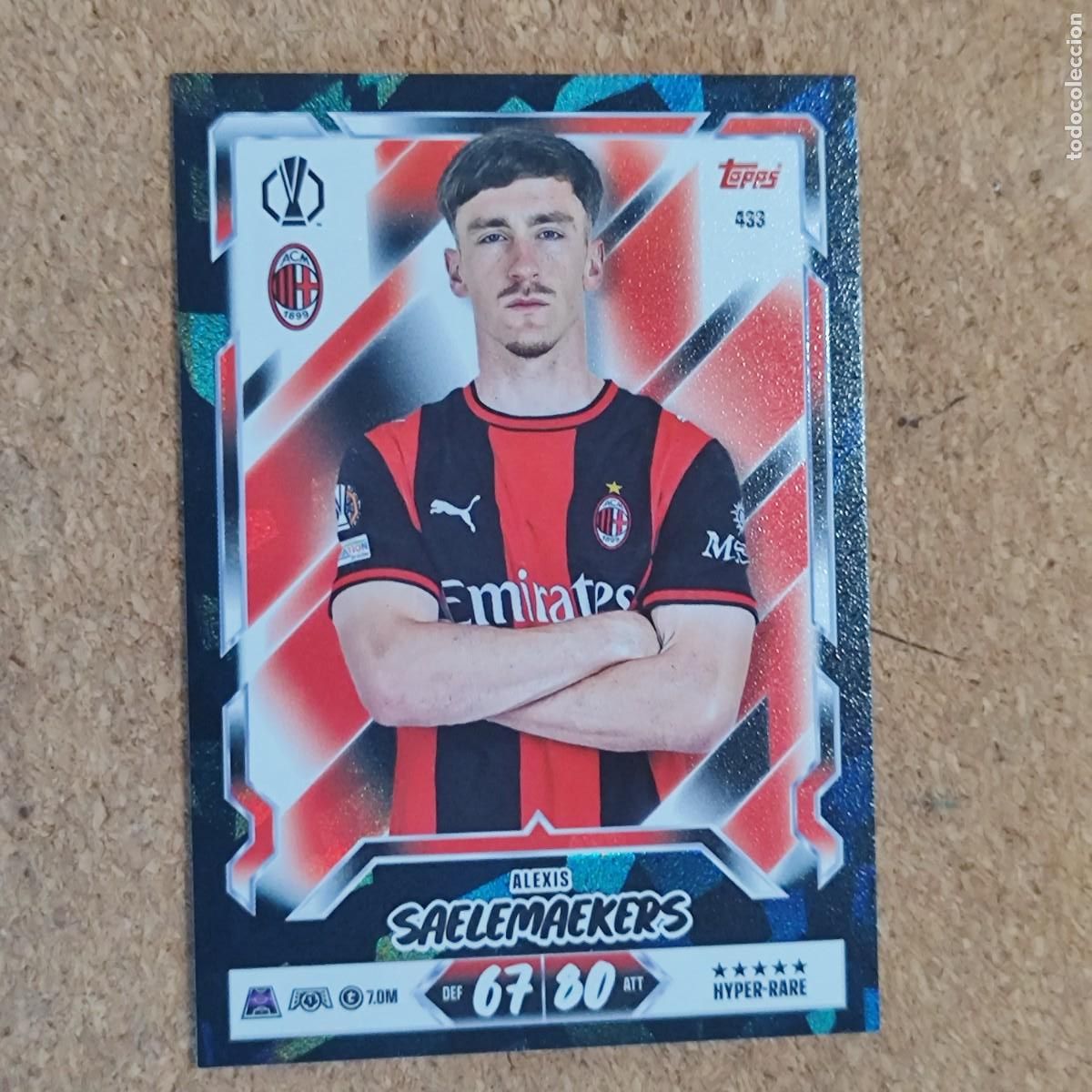 Cromos de f&uacute;tbol: 20 ANIVERSARIO MATCH ATTAX 26/27 CARD PARALELA SAELEMAEKERS MILAN # 433 TOPPS