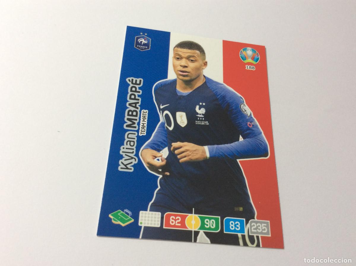 Cromos de f&uacute;tbol: 188 Kylian Mbapp&eacute; Francia UEFA Euro 2020 Preview Adrenalyn XL Panini