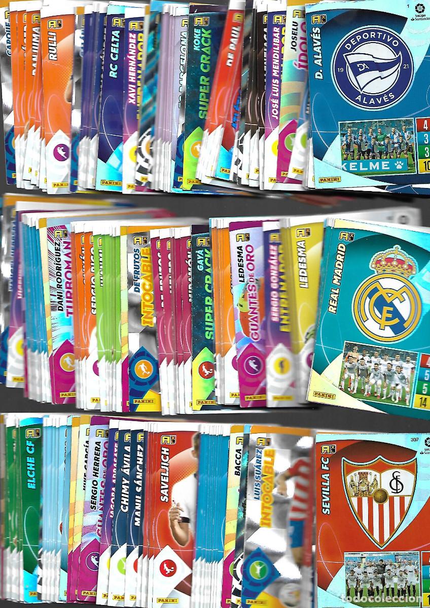 Cromos de f&uacute;tbol: COLECION DE 239 FICHAS ADRENALYN DE 2021-22 PERFECTO ESTADO