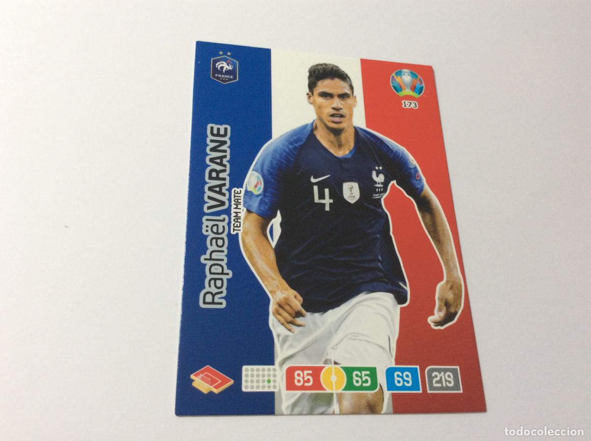 Cromos de f&uacute;tbol: 173 Rapha&euml;l Varane Francia UEFA Euro 2020 Preview Adrenalyn XL Panini
