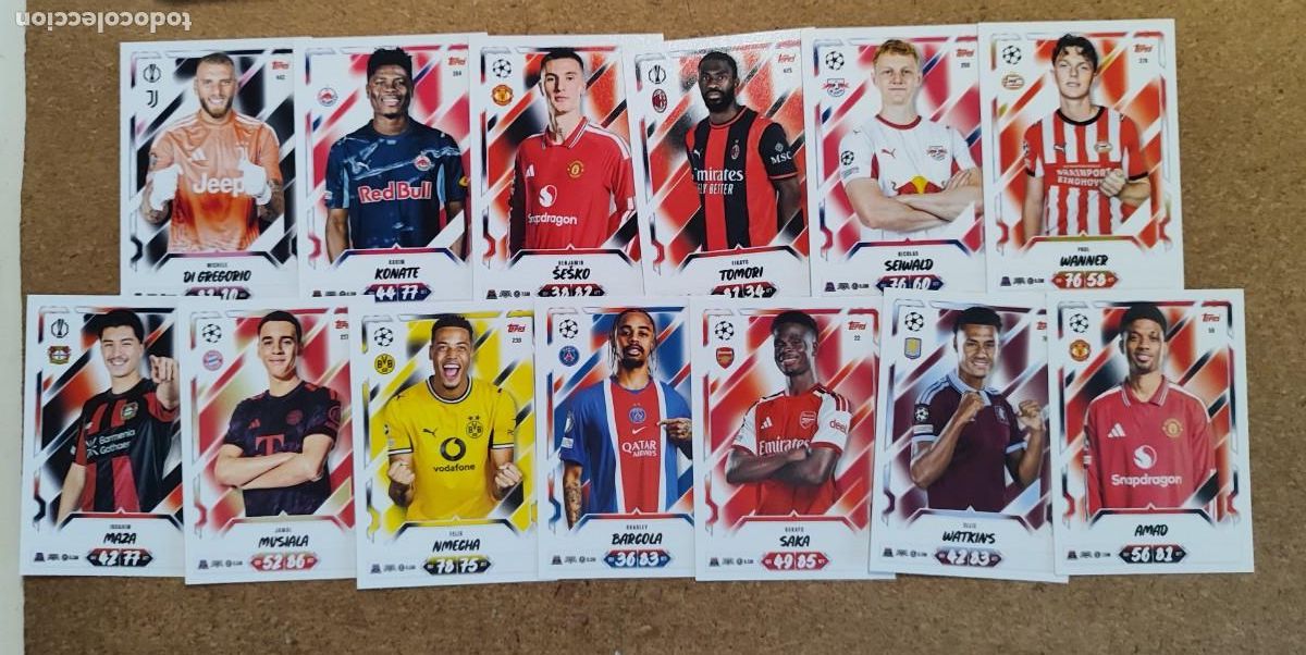 Football Stickers: 20 ANIVERSARIO MATCH ATTAX 26/27 LOTE DE 13 CARTAS VARIDAS # TOPPS