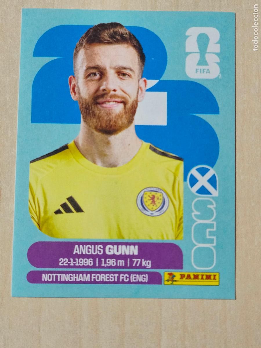 Cromos de f&uacute;tbol: CROMO SCO2 SCO 2 - ANGUS GUNN ESCOCIA - MUNDIAL FIFA WORLD CUP 2026 STICKER PANINI SIN PEGAR