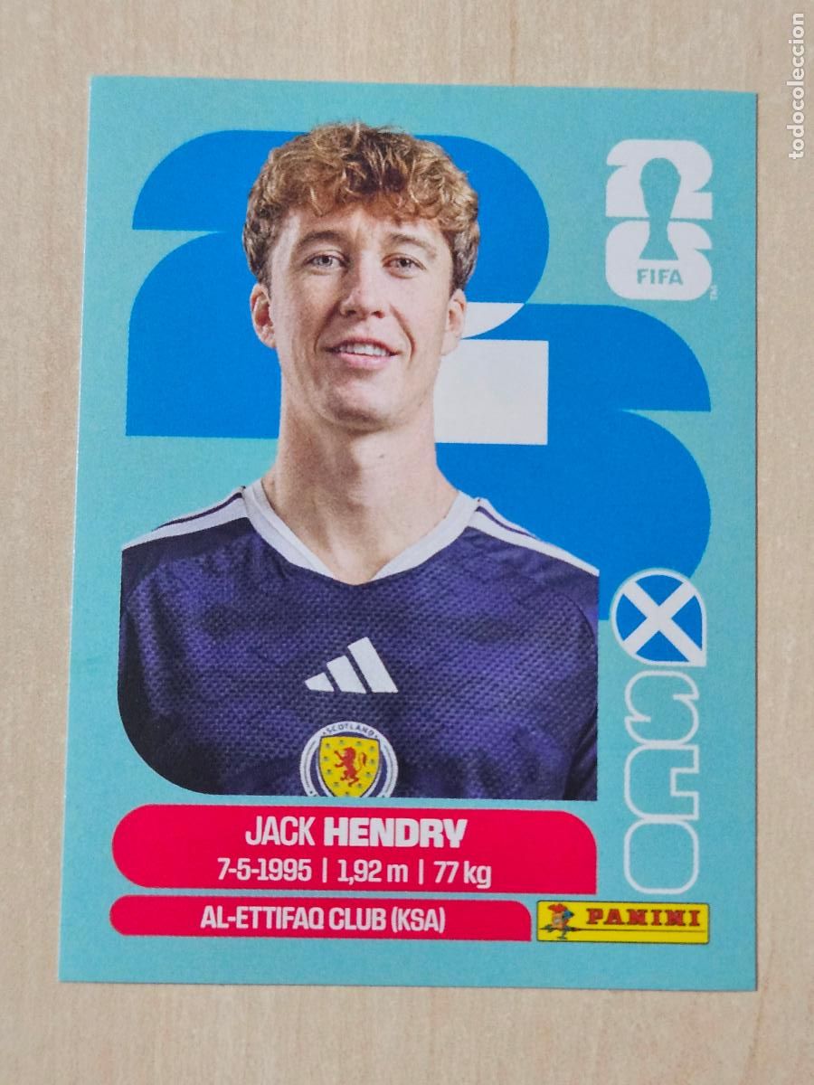 Cromos de f&uacute;tbol: CROMO SCO3 SCO 3 - JACK HENDRY ESCOCIA - MUNDIAL FIFA WORLD CUP 2026 STICKER PANINI SIN PEGAR