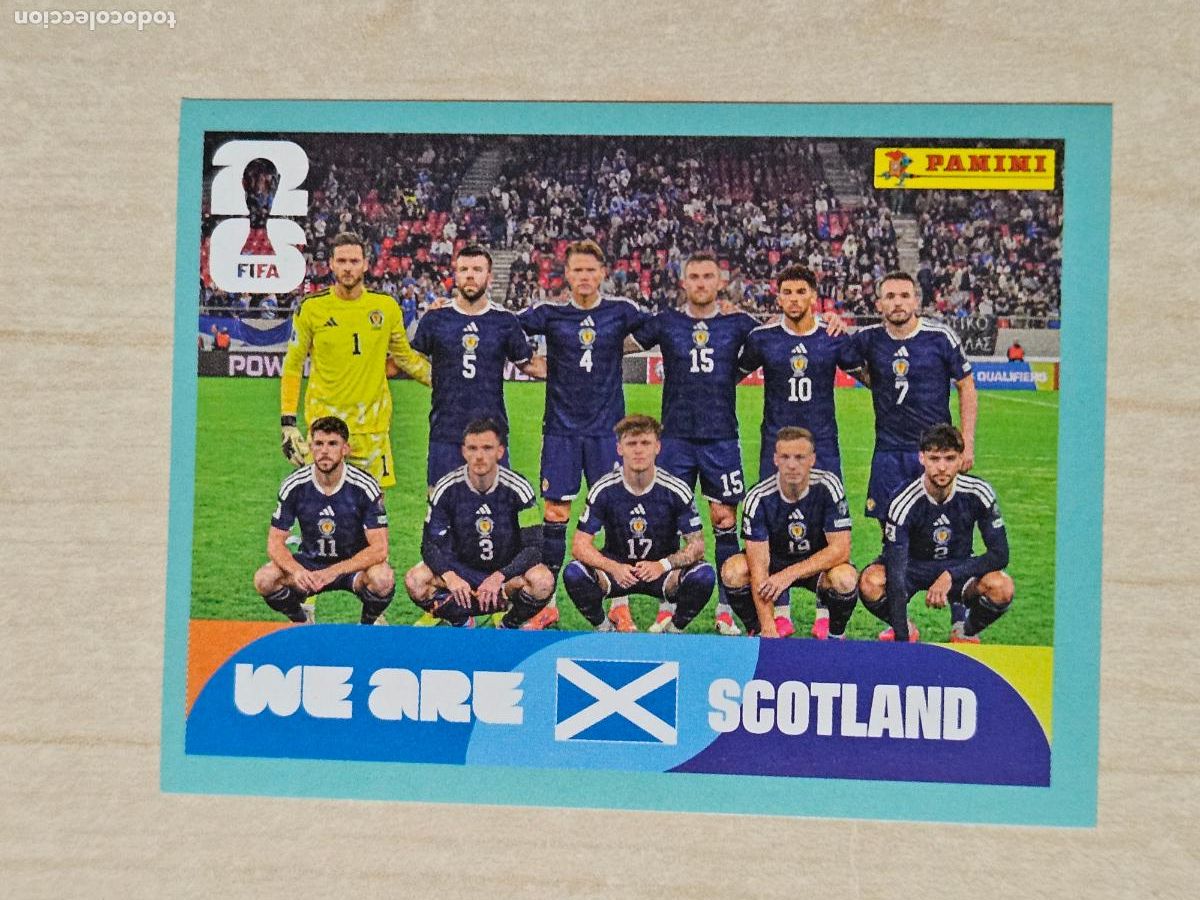 Cartes &agrave; collectionner de Football: CROMO SCO13 SCO 13 ALINEACION ESCOCIA - MUNDIAL FIFA WORLD CUP 2026 STICKER PANINI SIN PEGAR