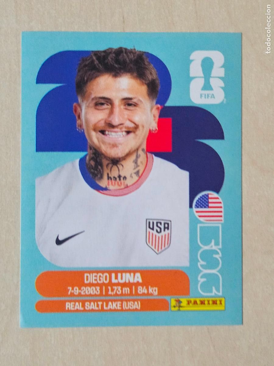 Figurine di Calcio: CROMO USA14 USA 14 DIEGO LUNA EEUU - MUNDIAL FIFA WORLD CUP 2026 STICKER PANINI SIN PEGAR