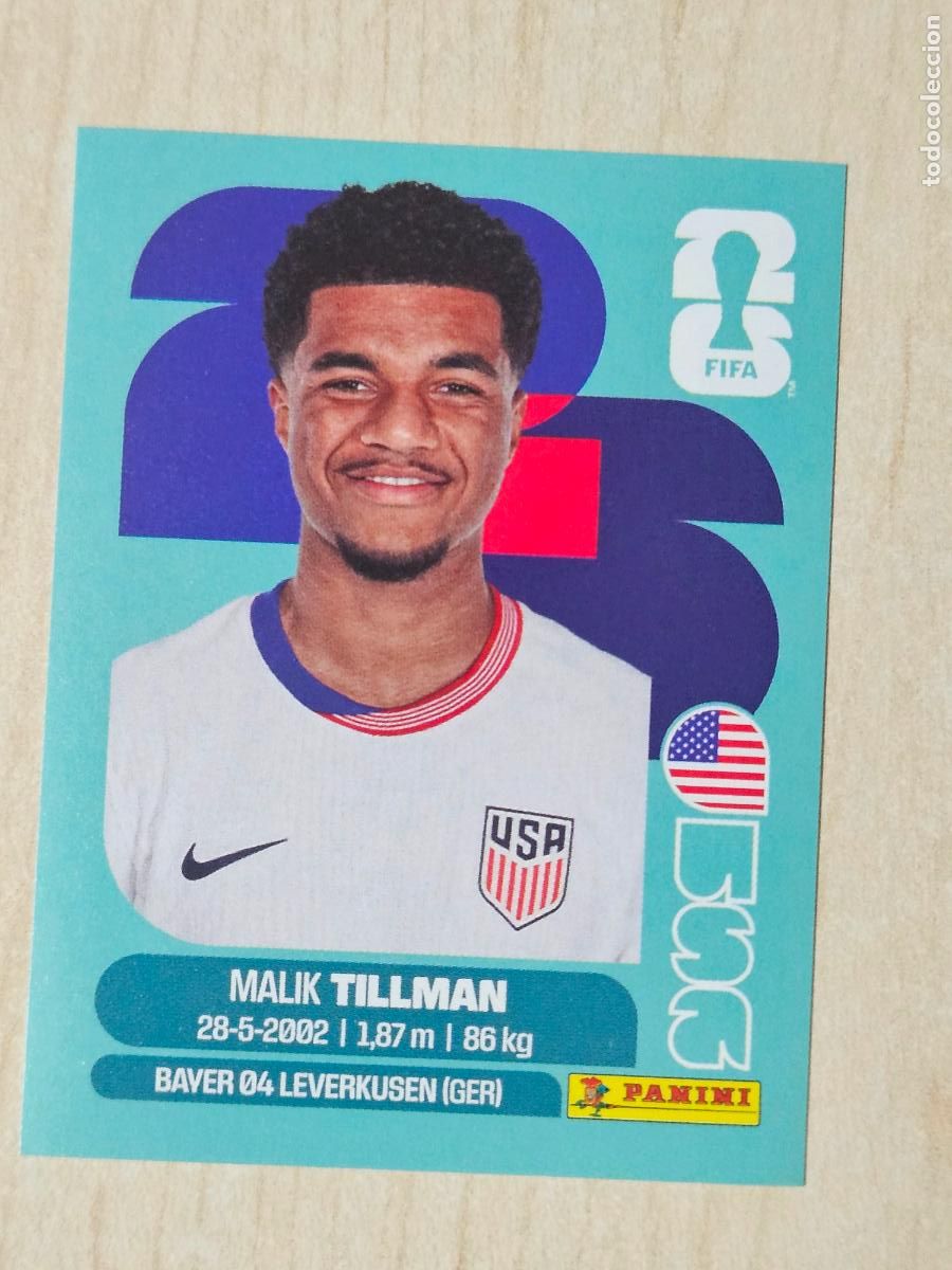 Figurine di Calcio: CROMO USA15 USA 15 MALIK TILLMAN EEUU - MUNDIAL FIFA WORLD CUP 2026 STICKER PANINI SIN PEGAR