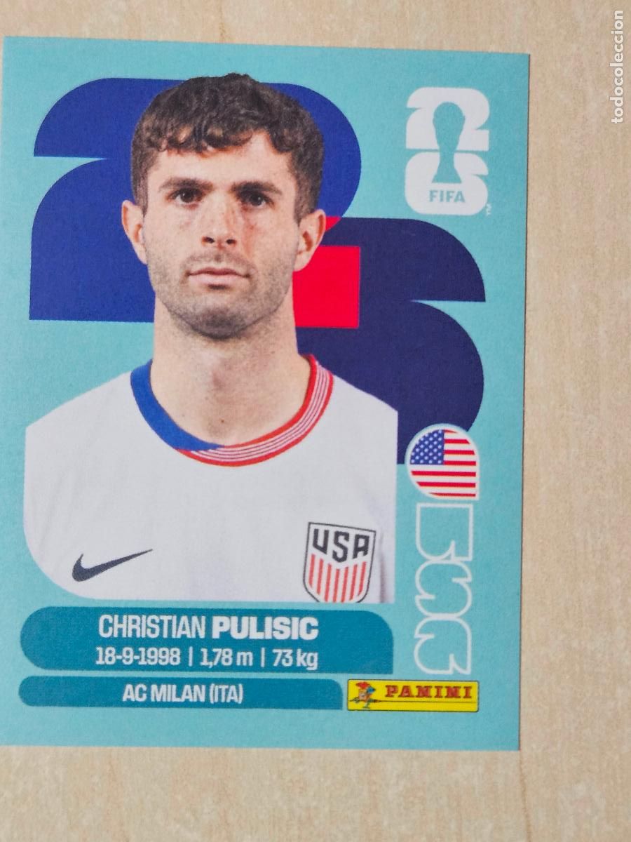 Figurine di Calcio: CROMO USA16 USA 16 CHRISTIAN PULISIC EEUU - MUNDIAL FIFA WORLD CUP 2026 STICKER PANINI SIN PEGAR