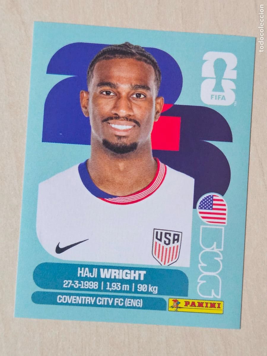 Cromos de f&uacute;tbol: CROMO USA19 USA 19 HAJI WRIGHT EEUU - MUNDIAL FIFA WORLD CUP 2026 STICKER PANINI SIN PEGAR