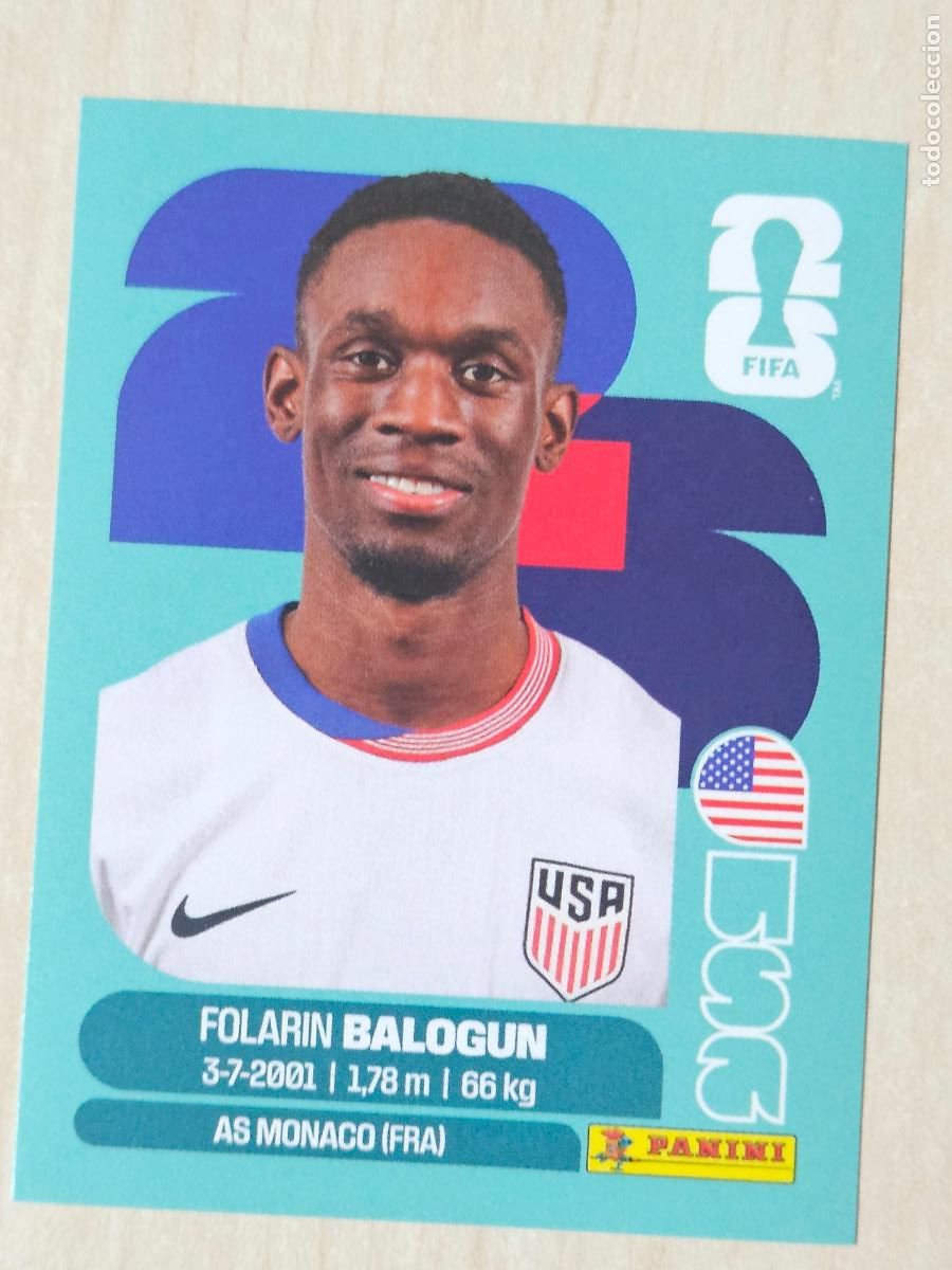 Cromos de f&uacute;tbol: CROMO USA20 USA 20 FOLARIN BALOGUN EEUU - MUNDIAL FIFA WORLD CUP 2026 STICKER PANINI SIN PEGAR