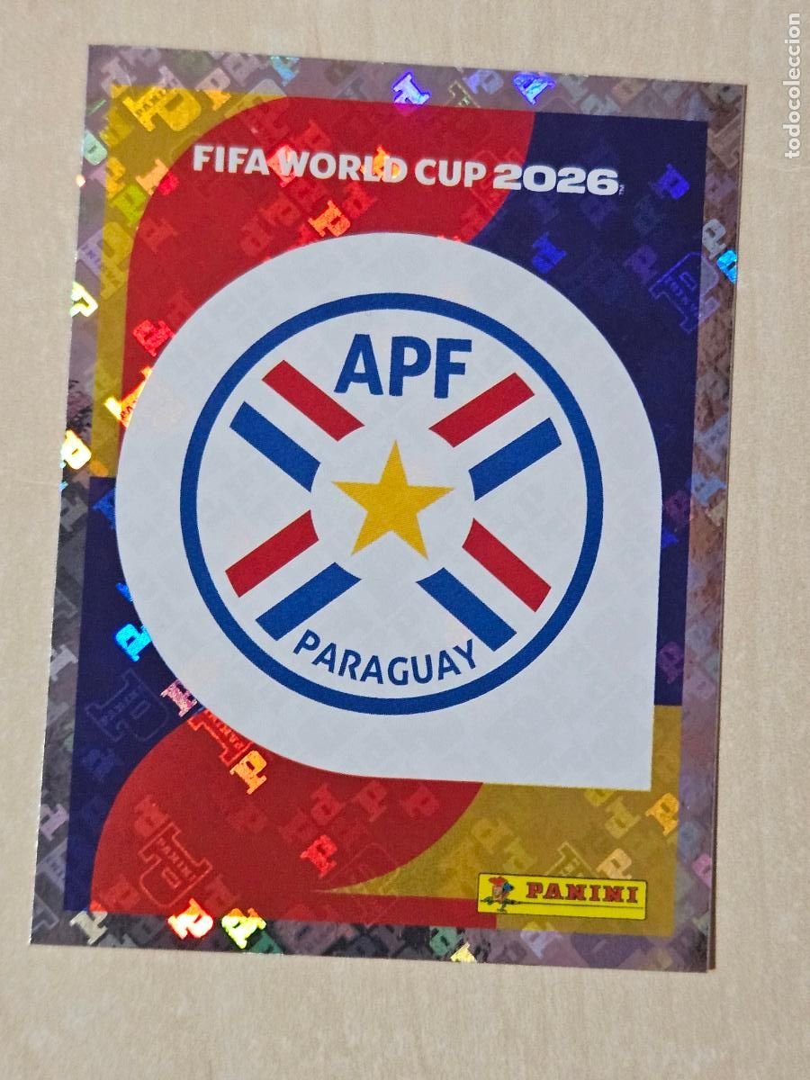 Cromos de f&uacute;tbol: CROMO PAR1 PAR 1 ESCUDO PARAGUAY - MUNDIAL FIFA WORLD CUP 2026 STICKER PANINI SIN PEGAR