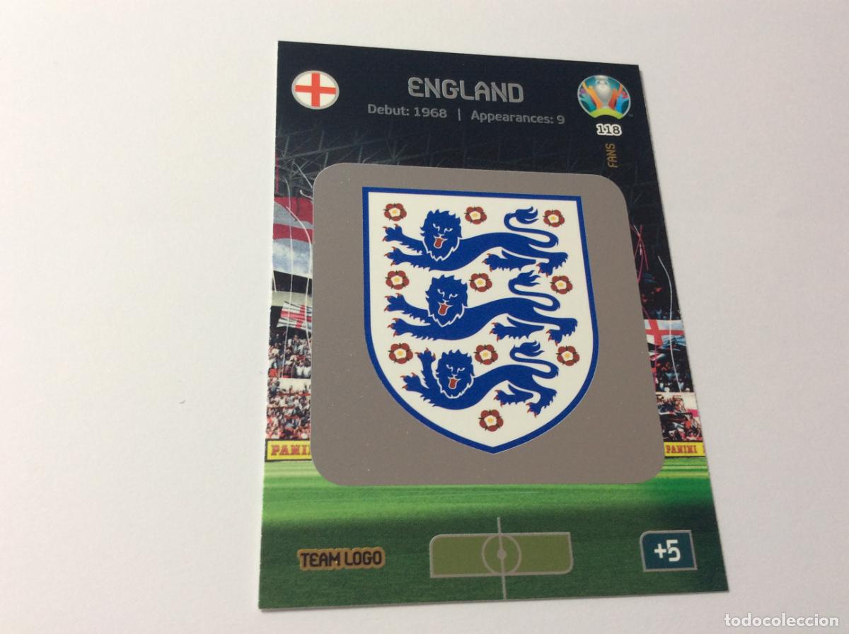 Cromos de f&uacute;tbol: 118 Escudo Inglaterra UEFA Euro 2020 Preview Adrenalyn XL Panini