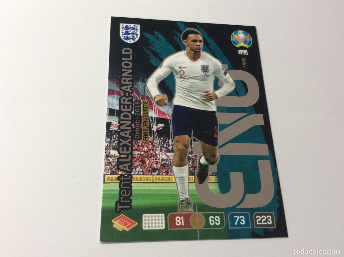 Cromos de f&uacute;tbol: 121 Trent Alexander-Arnold Inglaterra Fans' Favourite UEFA Euro 2020 Preview Adrenalyn XL Panini