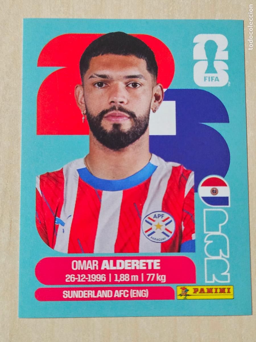 Football Stickers: CROMO PAR7 PAR 7 OMAR ALDERETE PARAGUAY - MUNDIAL FIFA WORLD CUP 2026 STICKER PANINI SIN PEGAR