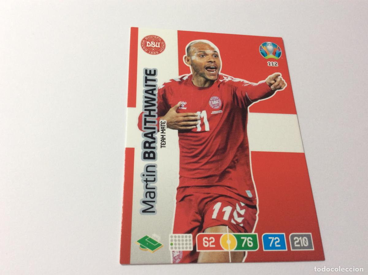 Cromos de f&uacute;tbol: 112 Martin Braithwaite Dinamarca UEFA Euro 2020 Preview Adrenalyn XL Panini
