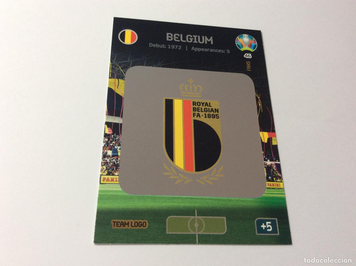 Cromos de f&uacute;tbol: 46 Escudo B&eacute;lgica UEFA Euro 2020 Preview Adrenalyn XL Panini