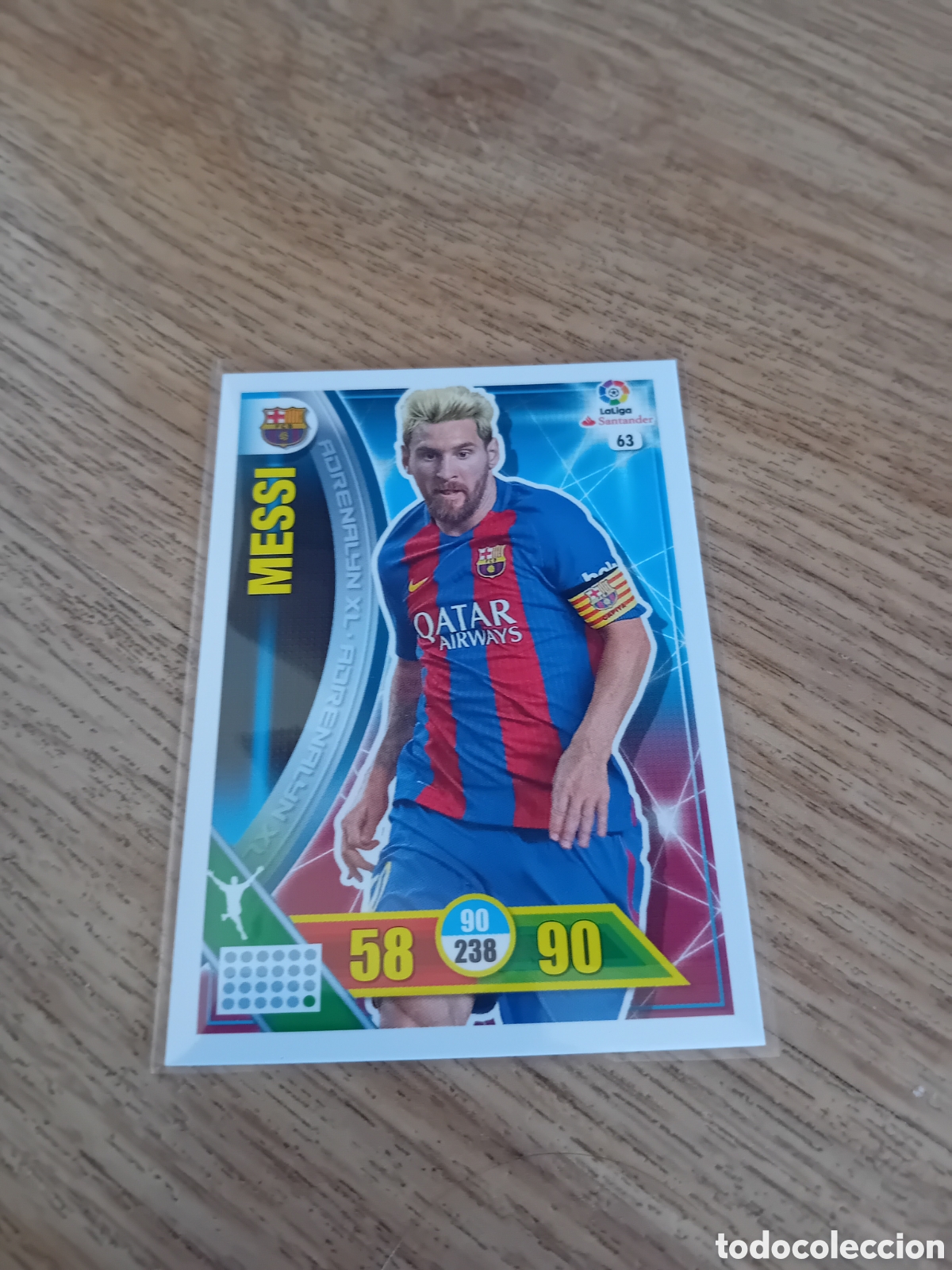 Cromos de f&uacute;tbol: Messi 63 Barcelona 16 17 2016 2017 Adrenalyn XL Panini Nuevo